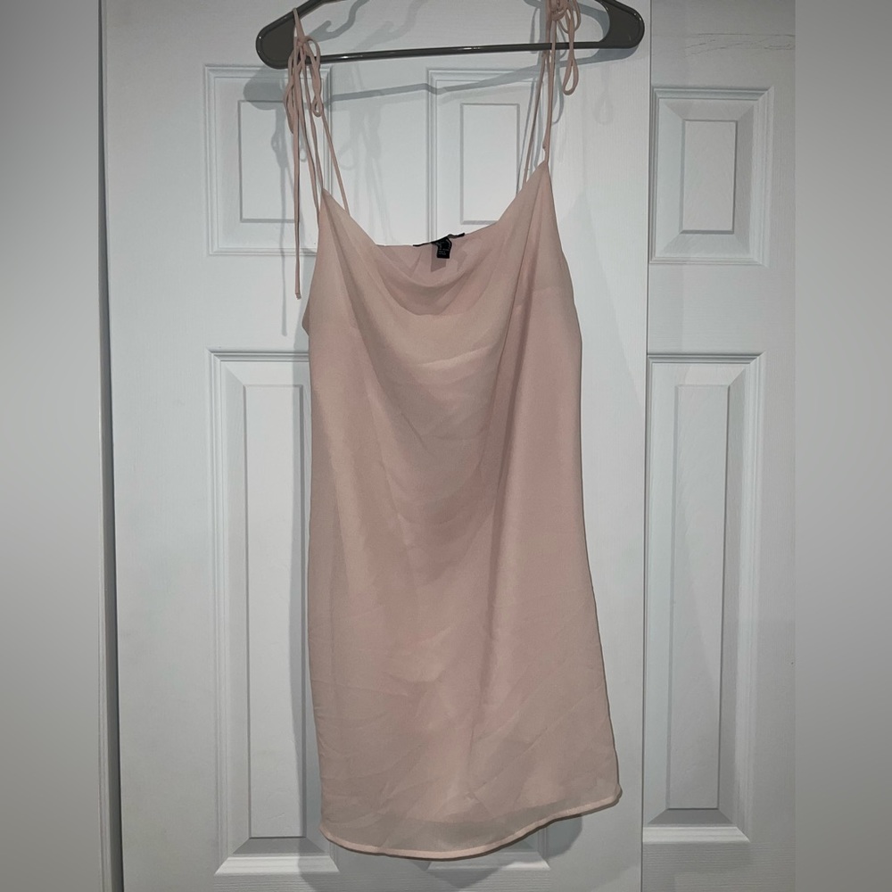 F21 Baby Pink Wrap Strap Mini Dress